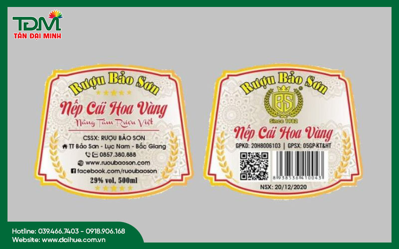 In tem nhãn rượu