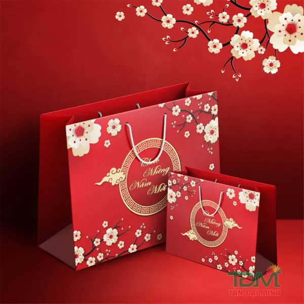 in túi giấy đựng quà tết