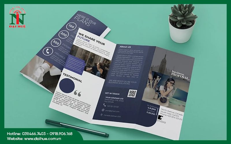 Đại Huệ chuyên thiết kế brochure chuyên nghiệp