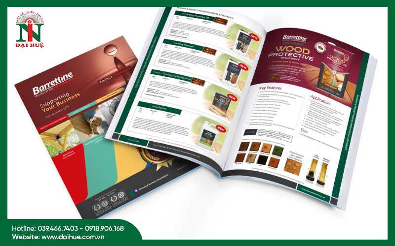 In sách, tạp chí và catalogue quảng cáo