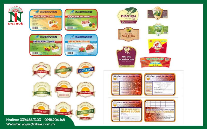 Đại Huệ là đơn vị chuyên thiết kế và in tem nhãn sản phẩm giá rẻ tại TPHCM