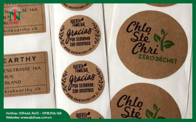 Tem kraft vintage mộc mạc